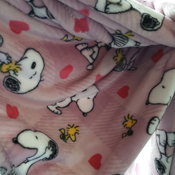 Peanuts Snoopy Valentines Day Plush Throw Blanket - Picture 5 of 7